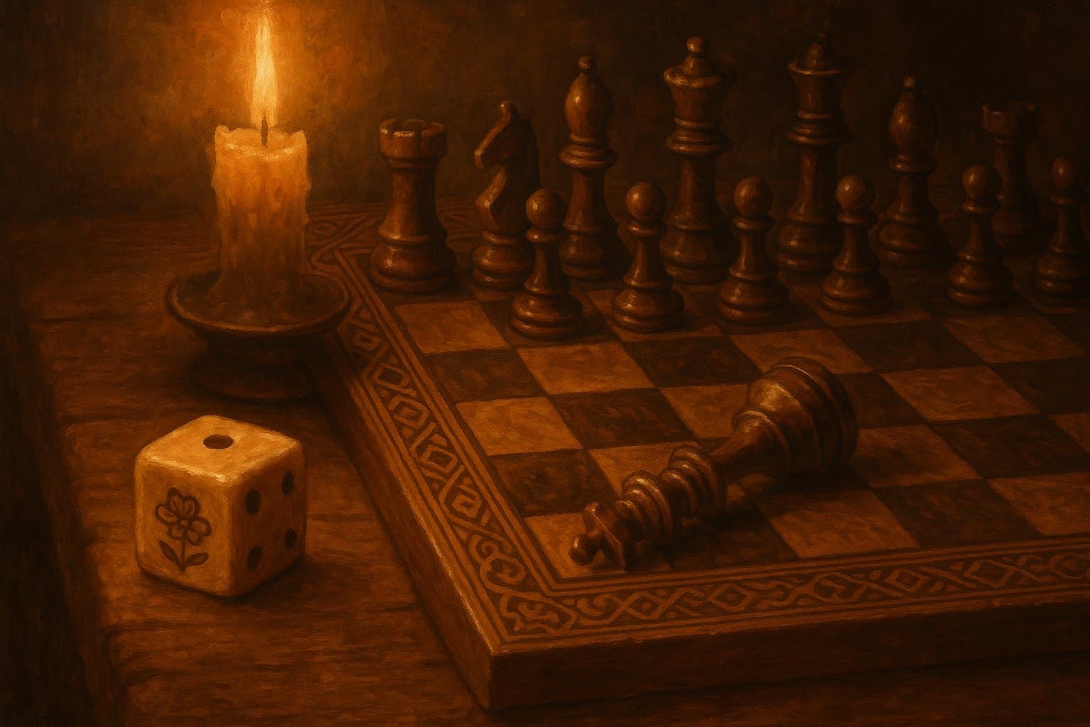 Hazard, chess and checkmate: words from dice and the board