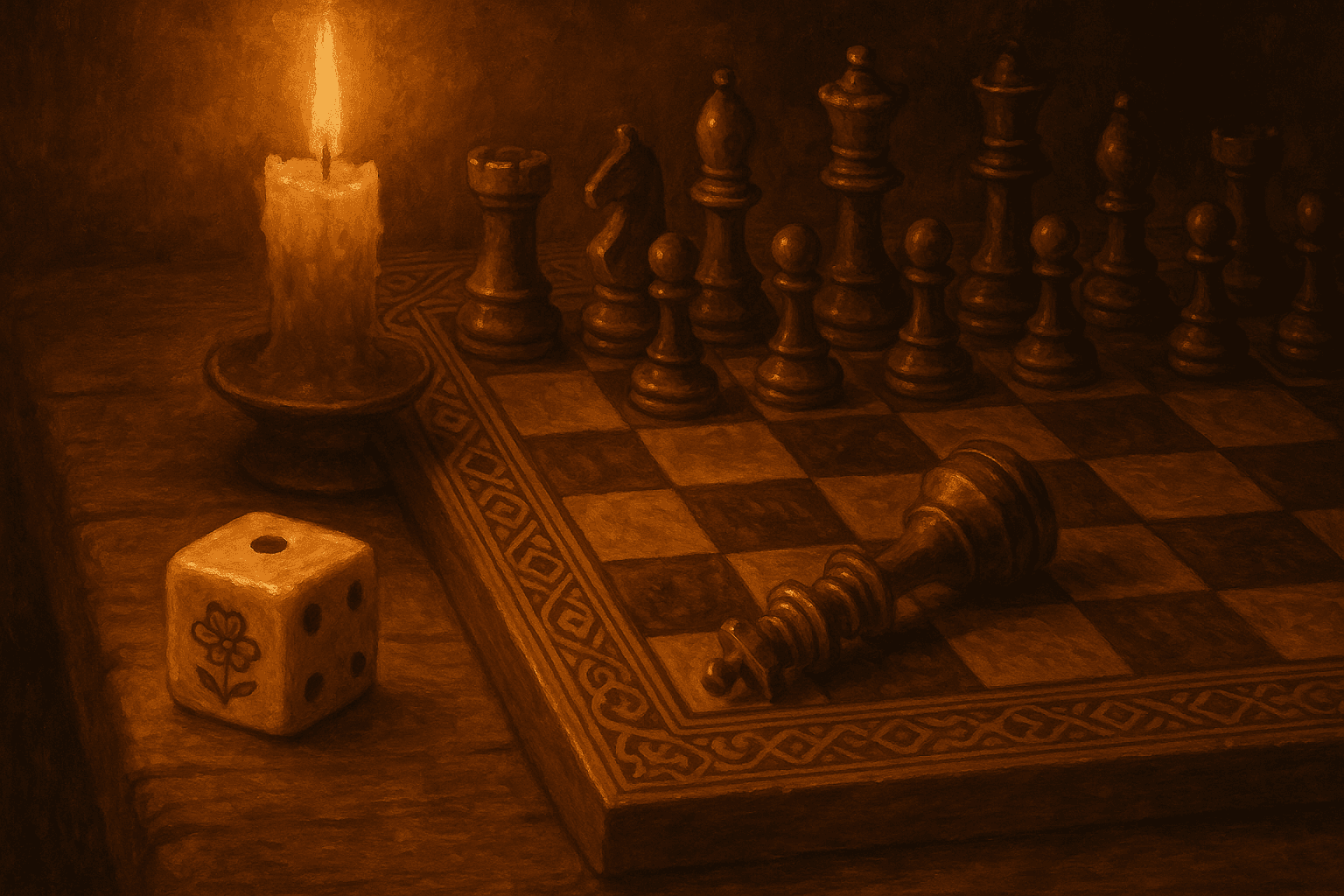Hazard, chess and checkmate: words from dice and the board