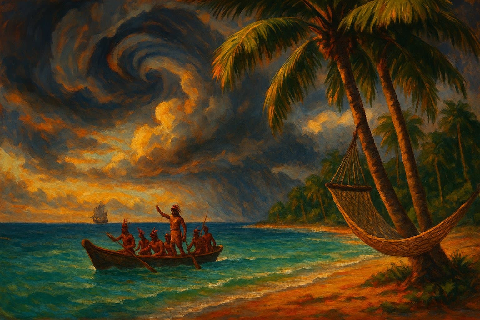 Hurricane, hammock, canoe: the first American words